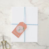Coastal Bridal Shower Seahorse Stripe Cadeaulabel (Met Touw)