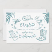 Coastal Bridesmaid Proposal Kaart (Voorkant)