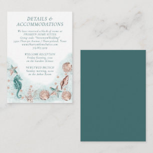 Coastal Chic   Accommodatie voor Blauwgroen en kor Informatiekaartje
