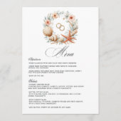 Coastal Chic Beach bruiloft Menu (Voorkant)