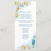 Coastal Chic | Blauw en goud onder het Zee huwelij Programma (Achterkant)