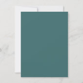 Coastal Chic | Blauwgroen en koraalrif Afstuderen  Save The Date (Achterkant)