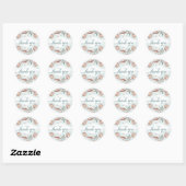Coastal Chic | Blauwgroen groen en koraalrif Dank  Ronde Sticker (Vel)