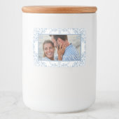 Coastal Chic Bleu & Blanc Photo Mariage Étiquettes (Devant)