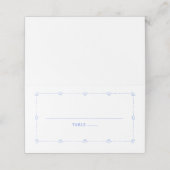 Coastal Chic Blue Hand Drawn Seashell Wedding (Buitenkant ongevouwen)