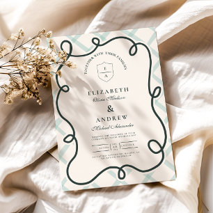Coastal Chic bruiloft Kaart