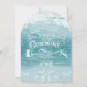 Coastal Chic Destination Beach Wedding Kaart (Achterkant)