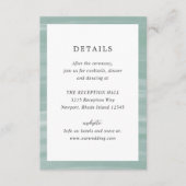 Coastal Chic gedempt groen elegante bruiloft Informatiekaartje (Voorkant)