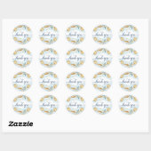 Coastal Chic | Modern koraalrif bedankt Ronde Sticker (Vel)