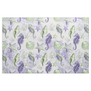 Coastal Chic Paars en kalkgroen Stof