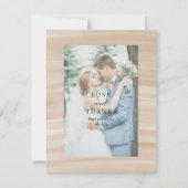 Coastal Chic Sandy Neutraal Elegant Huwelijk Bedankkaart (Voorkant)
