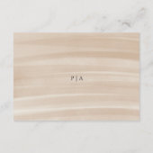 Coastal Chic Sandy Neutral QR Code Elegant Huwelij RSVP Kaartje (Achterkant)