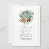 Coastal Chic Seashell repetitie diner Kaart (Voorkant)