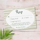 Coastal Chic Sun Palm Tree Wedding QR Code RSVP Kaartje