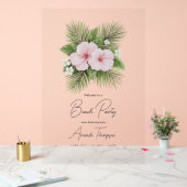 Coastal Chic Transparent Beach Party Welcome (Mariage)