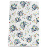 Coastal Christmas Crab Pattern Medium Cadeauzakje (Achterkant)