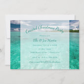 Coastal Christmas Ocean House Fête Invitation (Devant)