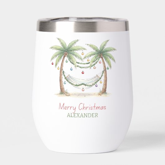 Coastal Christmas Palm Trees With Hammock (Arrière)