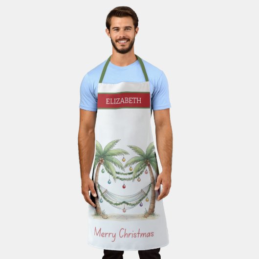 Coastal Christmas Palm Trees With Hammock Schort (Gedragen)