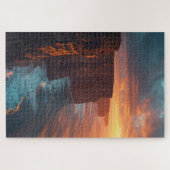 Coastal Cliff Sunset Jigsaw Puzzle Legpuzzel (Horizontaal)