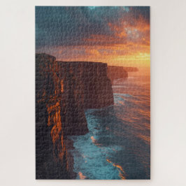 Coastal Cliff Sunset Jigsaw Puzzle Legpuzzel