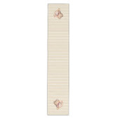 Coastal Conch Seashell & Stripes Medium Tafelloper (Voorkant)