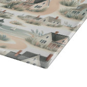 Coastal Cottage Lighthouse Pattern Snijplank (Hoek)