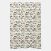 Coastal Cottage Lighthouse Pattern Theedoek (Verticaal)