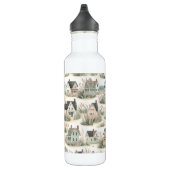 Coastal Cottage Lighthouse Pattern Waterfles (Rechts)