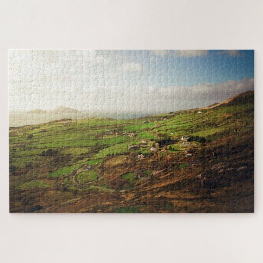 Coastal Countryside Green Ireland Travel Photo Legpuzzel (Horizontaal)