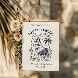 Coastal Cowgirl Beach Club Bachelorette Hangend Wandkleed