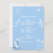 Coastal Cowgirl Blauw Hand Geschreven Bachelorette Kaart (Achterkant)