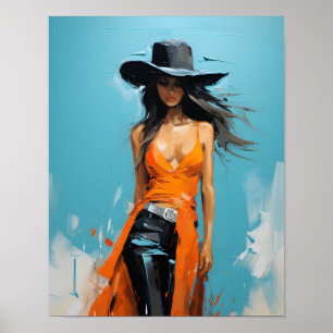 Coastal Cowgirl esthetische kamer Decor Poster