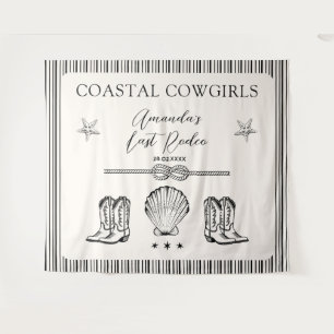 Coastal Cowgirl Laatste Rodeo vrijgezellenfeest Wandkleed