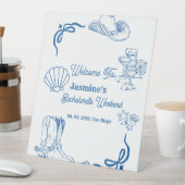 Coastal Cowgirl Ocean Bachelorette Panneau de bien (In SItu)