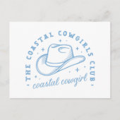 Coastal Cowgirl pet westkust blauw esthetiek Briefkaart (Voorkant)