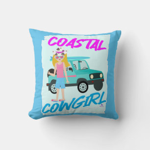 Coastal Cowgirl Trend Grappige Design Kunst Kussen