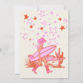 Coastal Cowgirl Verjaardag Western Strandfeest Roz Kaart (Achterkant)