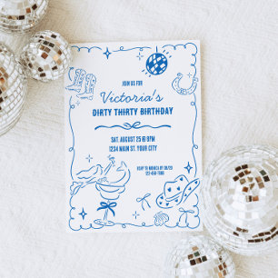 Coastal Cowgirl Whimsical Verjaardag Kaart