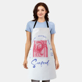 Coastal Crab Cloth Placemat Schort (Gedragen)