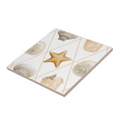 Coastal Decor Seashell Patroon Tegeltje (Zijkant)