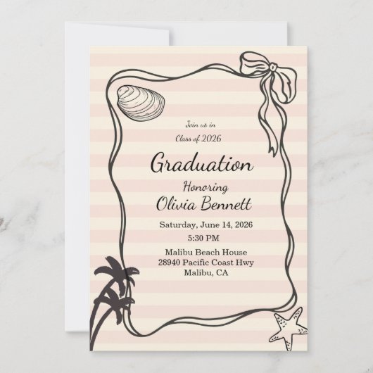 Coastal Graduation 2026 Invitation (Devant)