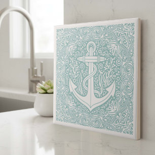 Coastal Life Series Anker Teal D1208 Tegeltje