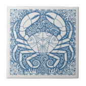 Coastal Life Series Crab Shell Blue D1208 Tegeltje (Voorkant)