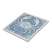 Coastal Life Series Crab Shell Blue D1208 Tegeltje (Zijkant)