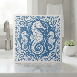 Coastal Life Series Zeepaard Blauw D1208 Tegeltje