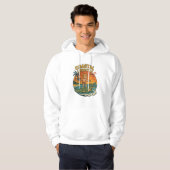 Coastal Lifestyle Gator Surfing - Retro Surf Beach Hoodie (Voorkant volledig)
