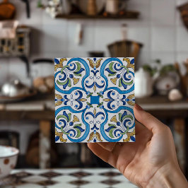 Coastal Lisboa Tile Vintage Portuguese Home Decor Tegeltje