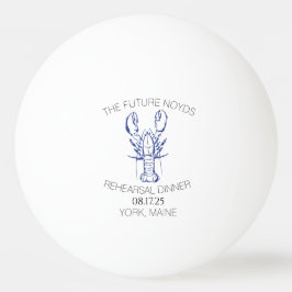Coastal Lobster Wedding Rehearsal Dinner Sticker Pingpongballen