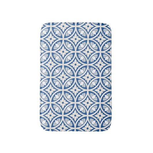 Coastal Lotus Tegel Pattern - De Witte Lotus Badmat (Voorkant Verticaal)